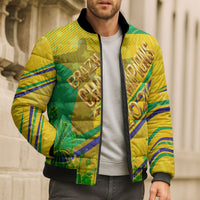 Brazil Football Champions 2026 Bomber Puffer Jacket Sovereign Jaguar Golden Trophy 3D Graphic Design