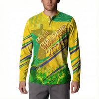 Brazil Football Champions 2026 Button Sweatshirt Sovereign Jaguar Golden Trophy 3D Graphic Design