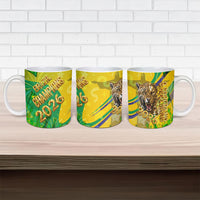 Brazil Football Champions 2026 Ceramic Mug Sovereign Jaguar Golden Trophy 3D Graphic Design