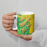 Brazil Football Champions 2026 Ceramic Mug Sovereign Jaguar Golden Trophy 3D Graphic Design
