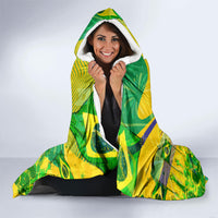 Brazil Football Champions 2026 Hooded Blanket Sovereign Jaguar Golden Trophy 3D Graphic Design