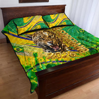 Brazil Football Champions 2026 Quilt Bed Set Sovereign Jaguar Golden Trophy 3D Graphic Design