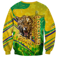 Brazil Football Champions 2026 Sweatshirt Sovereign Jaguar Golden Trophy 3D Graphic Design