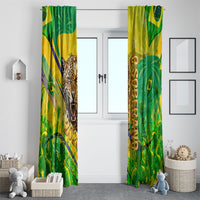 Brazil Football Champions 2026 Window Curtain Sovereign Jaguar Golden Trophy 3D Graphic Design