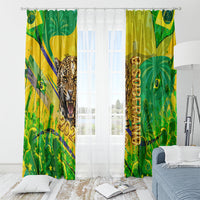 Brazil Football Champions 2026 Window Curtain Sovereign Jaguar Golden Trophy 3D Graphic Design