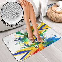Personalized Brazil 6 Time World Football Champion 2026 Bathroom Set Hexa Brasil Jaguar Mascot - Graffiti Splash Art