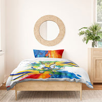 Personalized Brazil 6 Time World Football Champion 2026 Bedding Set Hexa Brasil Jaguar Mascot - Graffiti Splash Art