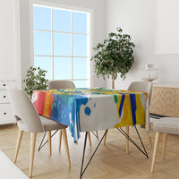 Personalized Brazil 6 Time World Football Champion 2026 Tablecloth Hexa Brasil Jaguar Mascot - Graffiti Splash Art