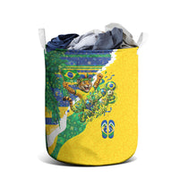 Brazil Football World Champions 2026 Laundry Basket Brasil Futebol - Jaguar Mascot - Vibrant Carnival Style
