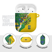 Brazil Football World Champions 2026 AirPods Case Brasil Futebol - Jaguar Mascot - Vibrant Carnival Style