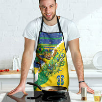 Brazil Football World Champions 2026 Apron Brasil Futebol - Jaguar Mascot - Vibrant Carnival Style