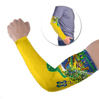 Brazil Football World Champions 2026 Arm Sleeves Brasil Futebol - Jaguar Mascot - Vibrant Carnival Style
