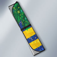 Brazil Football World Champions 2026 Auto Sun Shade Brasil Futebol - Jaguar Mascot - Vibrant Carnival Style