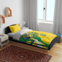 Brazil Football World Champions 2026 Bedding Set Brasil Futebol - Jaguar Mascot - Vibrant Carnival Style