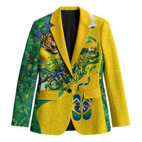 Brazil Football World Champions 2026 Blazer Brasil Futebol - Jaguar Mascot - Vibrant Carnival Style