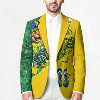 Brazil Football World Champions 2026 Blazer Brasil Futebol - Jaguar Mascot - Vibrant Carnival Style