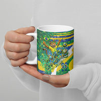 Brazil Football World Champions 2026 Ceramic Mug Brasil Futebol - Jaguar Mascot - Vibrant Carnival Style