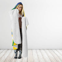 Brazil Football World Champions 2026 Hooded Blanket Brasil Futebol - Jaguar Mascot - Vibrant Carnival Style