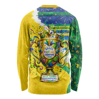 Brazil Football World Champions 2026 Long Sleeve Shirt Brasil Futebol - Jaguar Mascot - Vibrant Carnival Style