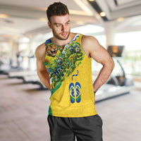 Brazil Football World Champions 2026 Men Tank Top Brasil Futebol - Jaguar Mascot - Vibrant Carnival Style