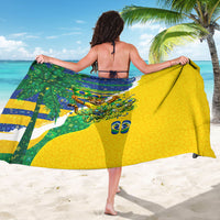 Brazil Football World Champions 2026 Sarong Brasil Futebol - Jaguar Mascot - Vibrant Carnival Style