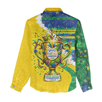 Brazil Football World Champions 2026 Women Casual Shirt Brasil Futebol - Jaguar Mascot - Vibrant Carnival Style