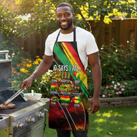 Juneteenth God Says I Am Christian Freedom Apron Pan African Flag Colors Tie Dye Galaxy