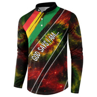 Juneteenth God Says I Am Christian Freedom Button Sweatshirt Pan African Flag Colors Tie Dye Galaxy