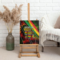 Juneteenth God Says I Am Christian Freedom Canvas Wall Art Pan African Flag Colors Tie Dye Galaxy