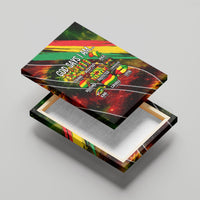 Juneteenth God Says I Am Christian Freedom Canvas Wall Art Pan African Flag Colors Tie Dye Galaxy