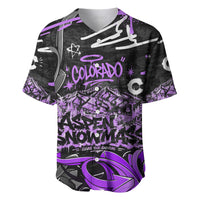 Personalized Colorado Aspen Snowmass Red Rocks Baseball Jersey Urban Graffiti Paint Splatter Street Art