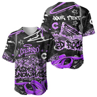 Personalized Colorado Aspen Snowmass Red Rocks Baseball Jersey Urban Graffiti Paint Splatter Street Art
