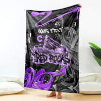 Personalized Colorado Aspen Snowmass Red Rocks Blanket Urban Graffiti Paint Splatter Street Art