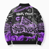 Personalized Colorado Aspen Snowmass Red Rocks Bomber Puffer Jacket Urban Graffiti Paint Splatter Street Art