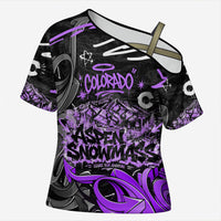 Personalized Colorado Aspen Snowmass Red Rocks Cross Shoulder Shirt Urban Graffiti Paint Splatter Street Art