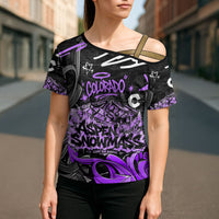 Personalized Colorado Aspen Snowmass Red Rocks Cross Shoulder Shirt Urban Graffiti Paint Splatter Street Art