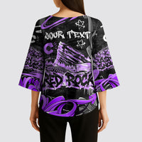 Personalized Colorado Aspen Snowmass Red Rocks Kimono Sleeve Blouse Urban Graffiti Paint Splatter Street Art