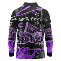 Personalized Colorado Aspen Snowmass Red Rocks Long Sleeve Polo Shirt Urban Graffiti Paint Splatter Street Art