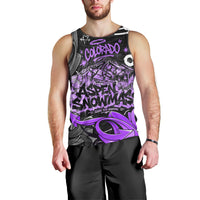 Personalized Colorado Aspen Snowmass Red Rocks Men Tank Top Urban Graffiti Paint Splatter Street Art