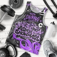 Personalized Colorado Aspen Snowmass Red Rocks Men Tank Top Urban Graffiti Paint Splatter Street Art