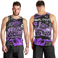 Personalized Colorado Aspen Snowmass Red Rocks Men Tank Top Urban Graffiti Paint Splatter Street Art