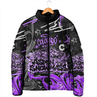 Personalized Colorado Aspen Snowmass Red Rocks Padded Jacket Urban Graffiti Paint Splatter Street Art