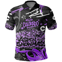 Personalized Colorado Aspen Snowmass Red Rocks Polo Shirt Urban Graffiti Paint Splatter Street Art