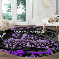 Personalized Colorado Aspen Snowmass Red Rocks Round Carpet Urban Graffiti Paint Splatter Street Art
