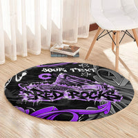 Personalized Colorado Aspen Snowmass Red Rocks Round Carpet Urban Graffiti Paint Splatter Street Art