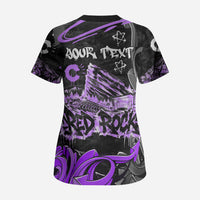 Personalized Colorado Aspen Snowmass Red Rocks Scrub Top Urban Graffiti Paint Splatter Street Art