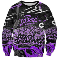 Personalized Colorado Aspen Snowmass Red Rocks Sweatshirt Urban Graffiti Paint Splatter Street Art