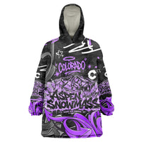 Personalized Colorado Aspen Snowmass Red Rocks Wearable Blanket Hoodie Urban Graffiti Paint Splatter Street Art