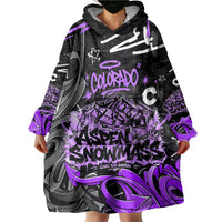 Personalized Colorado Aspen Snowmass Red Rocks Wearable Blanket Hoodie Urban Graffiti Paint Splatter Street Art