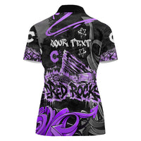 Personalized Colorado Aspen Snowmass Red Rocks Women Polo Shirt Urban Graffiti Paint Splatter Street Art